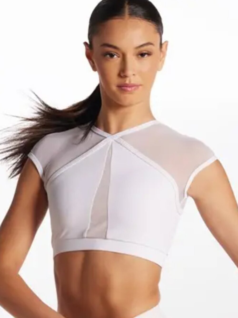 Balera Dance Illusion Mesh Crop Top
